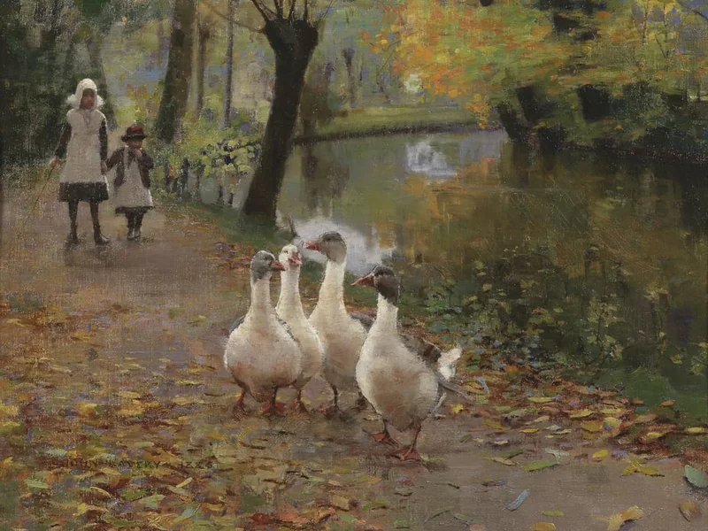 1856-John Lavery - Le oche, 1885-The Fine Art Society, London